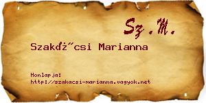 Szakácsi Marianna névjegykártya